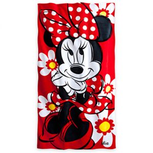 ผ้าเช็ดตัวเด็ก Disney Minnie Mouse Beach Towel ของแท้ พร้อมส่ง