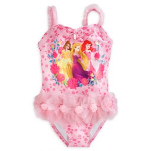 H1312 ชุดว่ายน้ำเด็ก Disney Princess Deluxe Swimsuit for Girls ของแท้ พร้อมส่ง