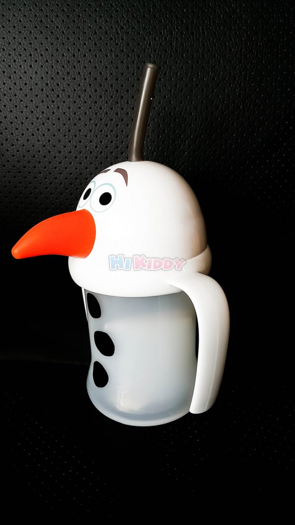 H2117 ขวดน้ำหัดดูด หลอดนิ่ม Frozen: Olaf Cup with Straw for Kids ของแท้ พร้อมส่ง