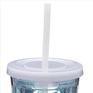 H2201 แก้วน้ำหลอดดูดแข็ง มีฝาปิด Frozen: Olaf Tumbler with Straw ของแท้ พร้อมส่ง